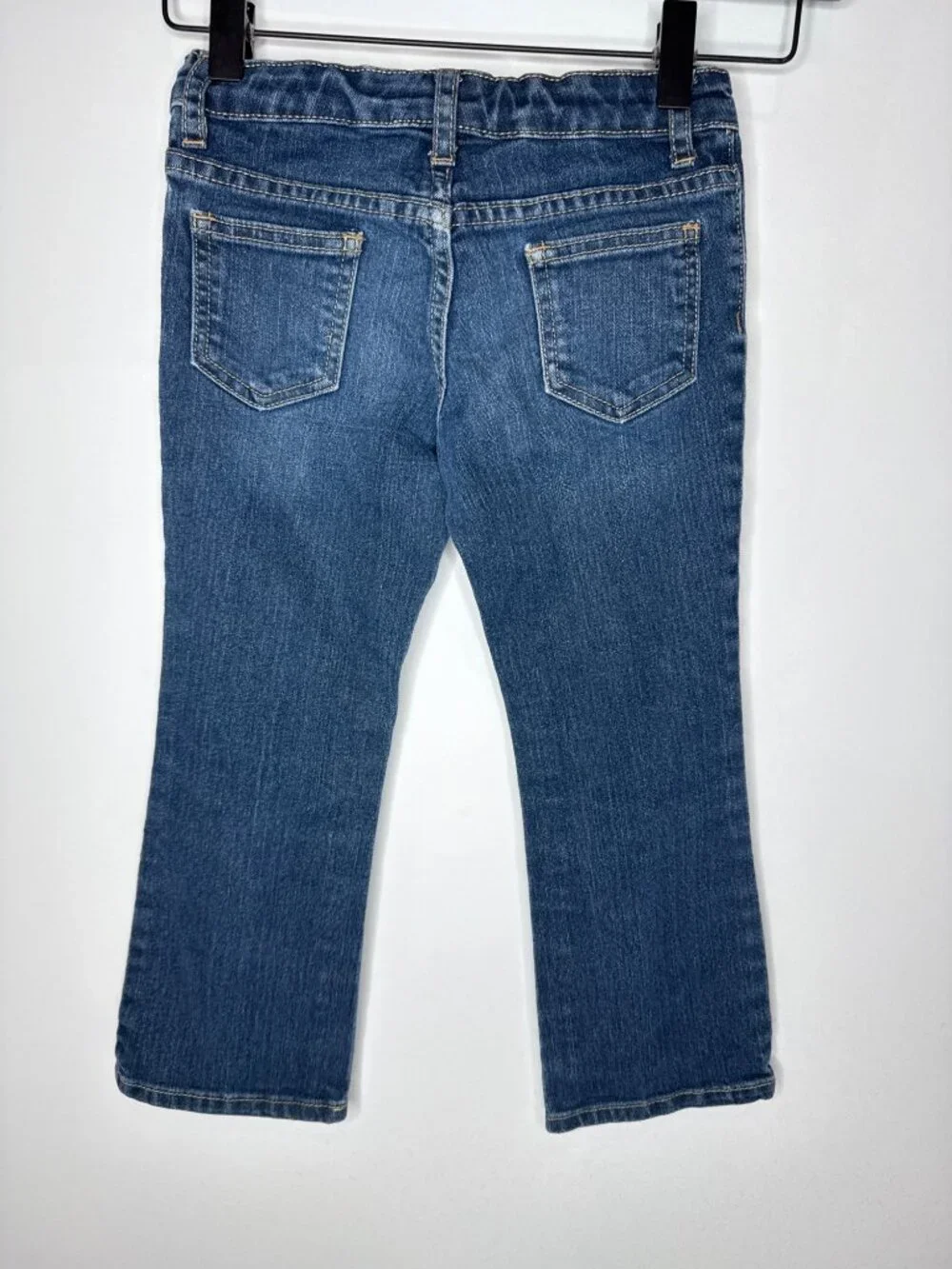 Gymboree Girls Jeans Size 5 Bootcut Dark Wash Bow Pocket Denim Pants